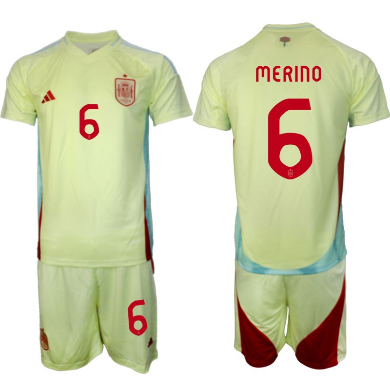 Men 2024-2025 Season Spain away green #6 Soccer Jerseys->spain jersey->Soccer Country Jersey